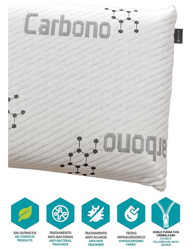 Almohada Viscoelástica Nucleo Carbono...