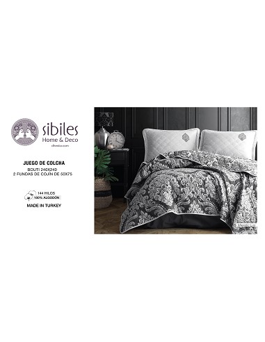 Colcha Bouti 100% Algodón Turco...