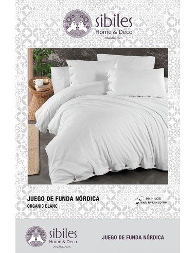 Funda Nórdica Blanca Algodón Turco...