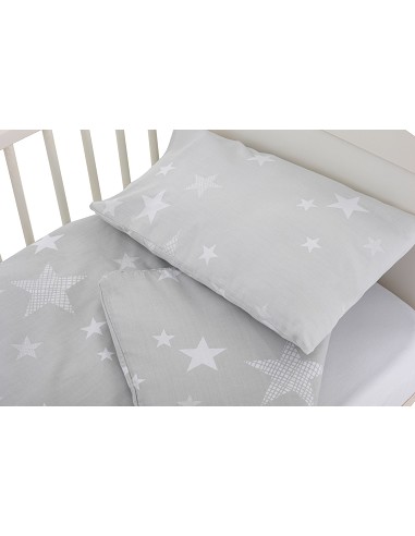 Funda Nordica Cuna Stars Gris Talla...