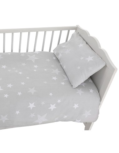 Funda Nordica Cuna Stars Gris Talla...
