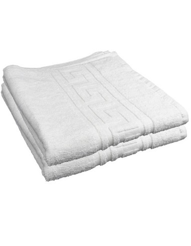 Toalla Blanca de Hotel Cenefa Greca...