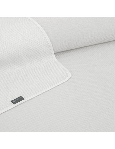 Colcha Piqué Hotel de Rayas Blanca en...